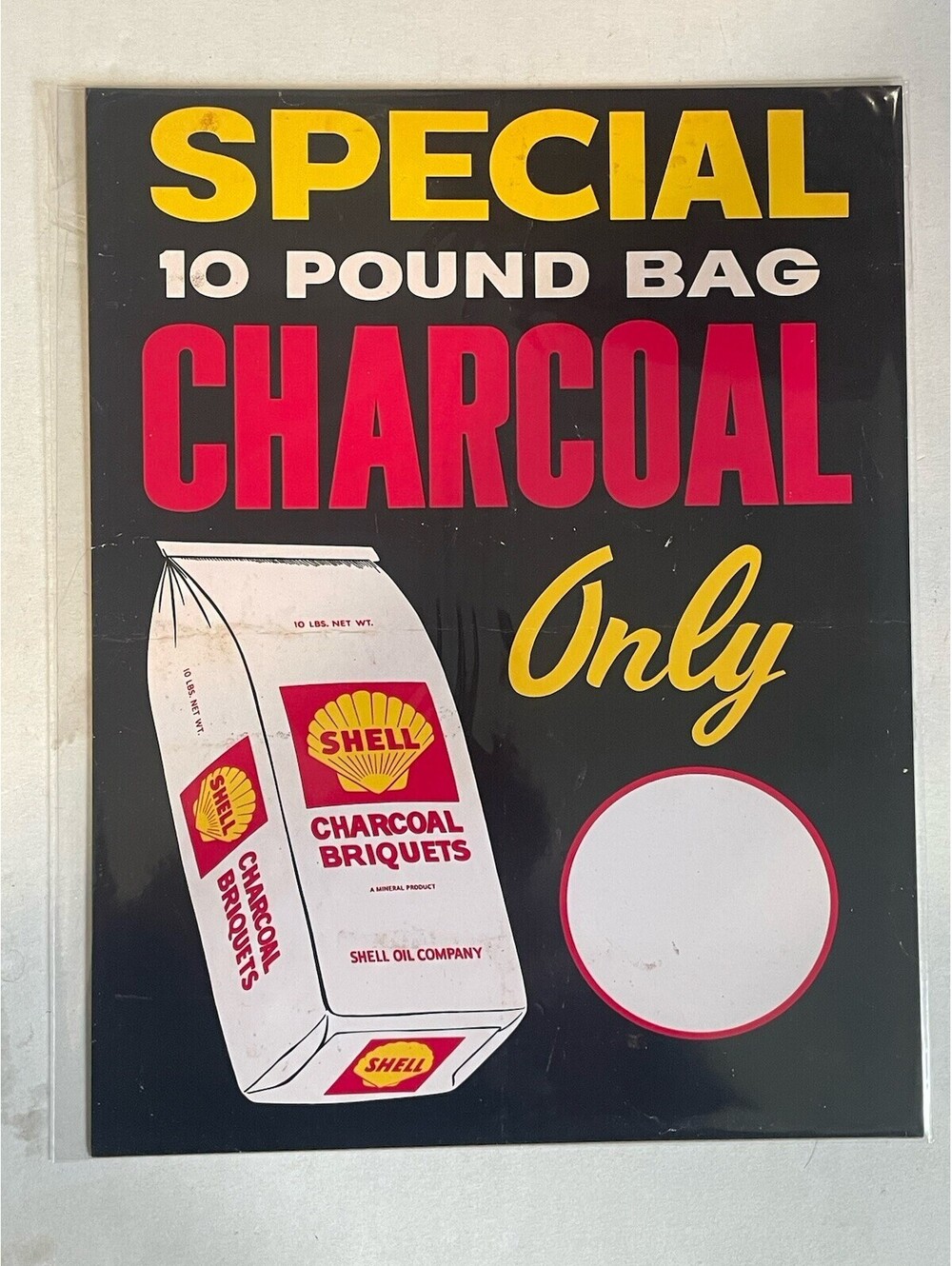 Shell Charcoal Briquettes REPRINT 8.5x11 Vintage Can Sign Ad Promo Paper Print